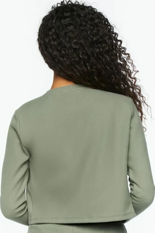 Rib-Knit Button-Front Cardigan Sweater
