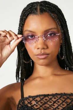 Rimless Drip Lens Sunglasses