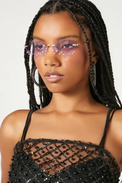 Rimless Drip Lens Sunglasses