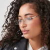 Rimless Rectangular Sunglasses