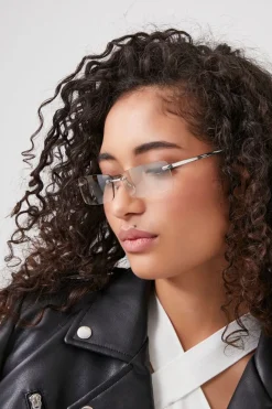 Rimless Rectangular Sunglasses