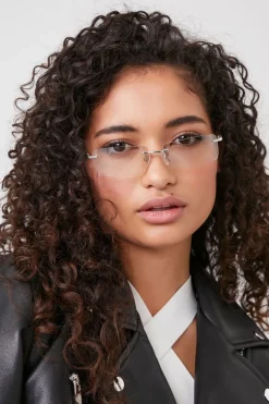 Rimless Rectangular Sunglasses