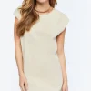 Rolled Mini T-Shirt Dress