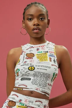 Ron Bass Art Print Crop Top