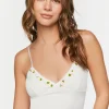 Rose Applique Cropped Cami
