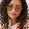 Round Rimless Sunglasses