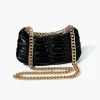 Ruched Baguette Shoulder Bag