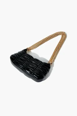 Ruched Baguette Shoulder Bag