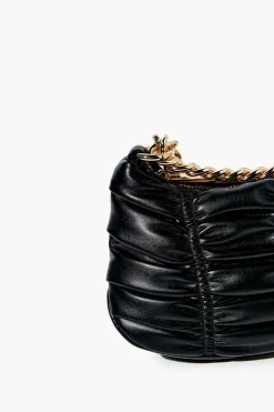 Ruched Baguette Shoulder Bag
