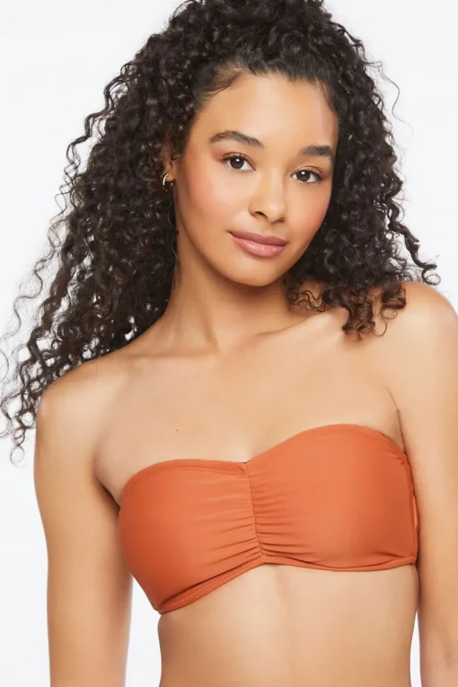 Ruched Bandeau Bikini Top