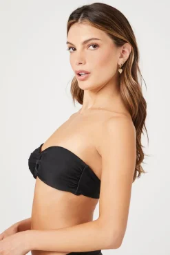 Ruched Bandeau Bikini Top
