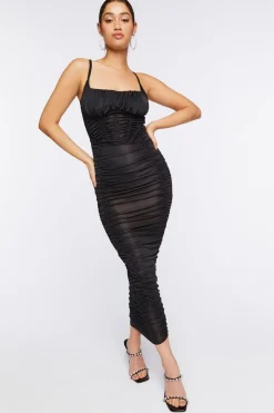 Ruched Corset Maxi Dress