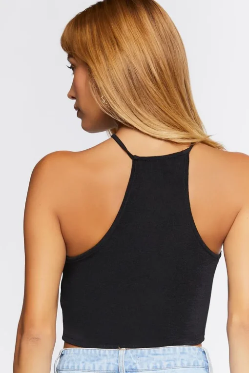 Ruched Cutout Cropped Cami