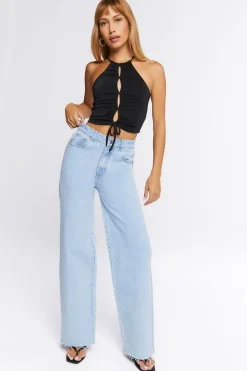 Ruched Cutout Cropped Cami