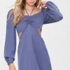 Ruched Cutout Mini Dress