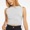Ruched Drawstring Crop Top