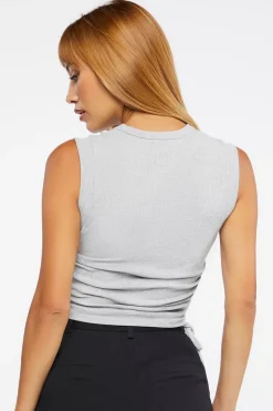 Ruched Drawstring Crop Top