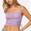 Ruched Drawstring Cropped Cami