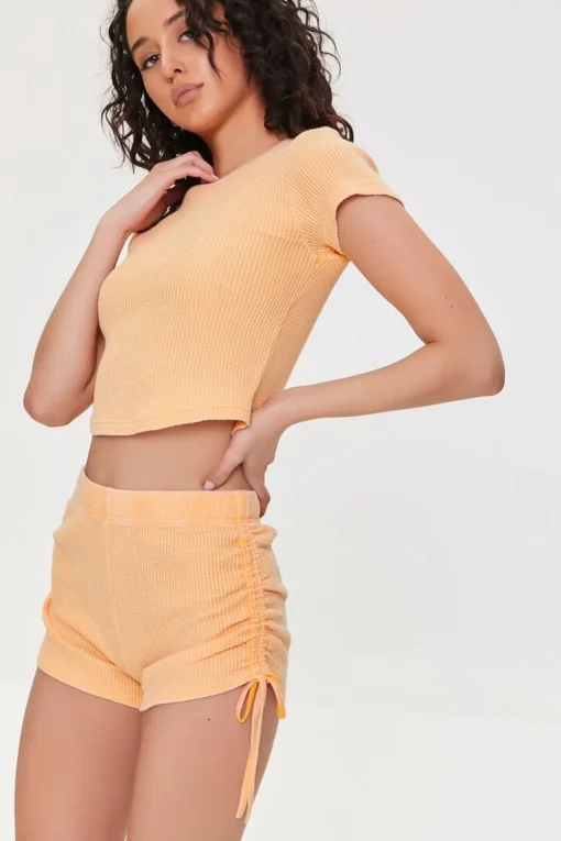 Ruched Drawstring Shorts