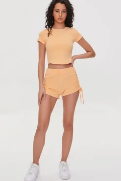Ruched Drawstring Shorts