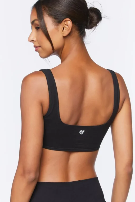 Ruched Drawstring Sports Bra