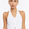 Ruched Halter Crop Top