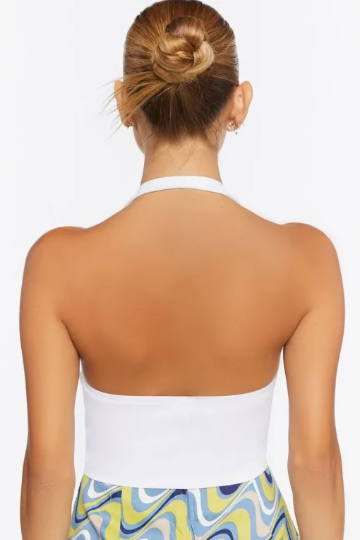 Ruched Halter Crop Top