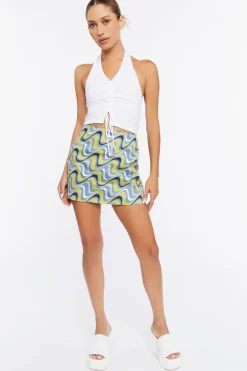 Ruched Halter Crop Top