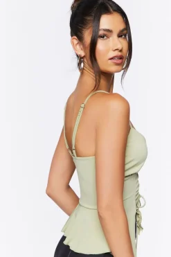 Ruched Handkerchief-Hem Cami