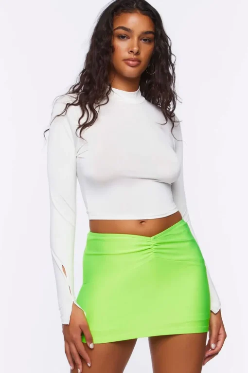 Ruched Mini Skirt