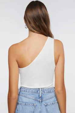 Ruched One-Shoulder Bodysuit