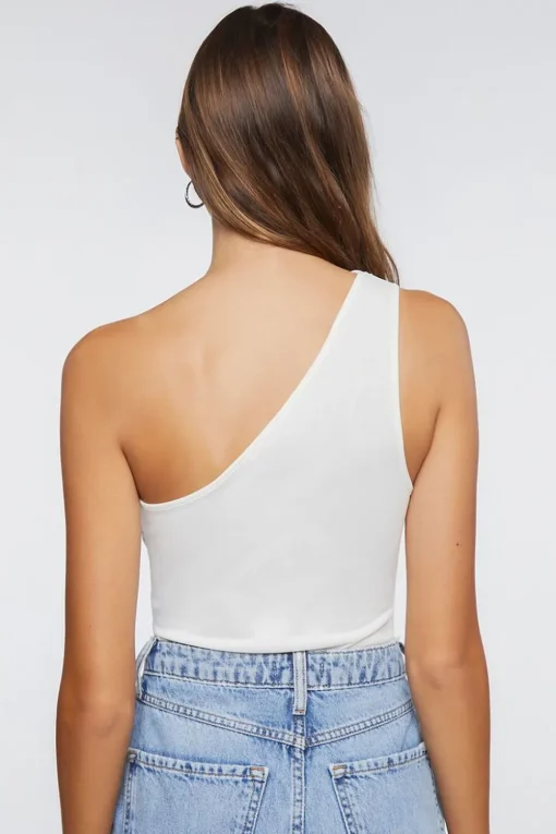 Ruched One-Shoulder Bodysuit