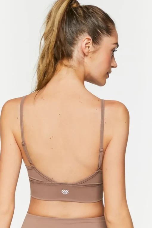 Ruched Open-Back Sports Bra
