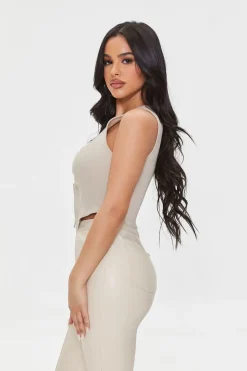 Ruched Split-Hem Tank Top