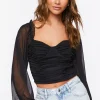 Ruched Sweetheart Crop Top