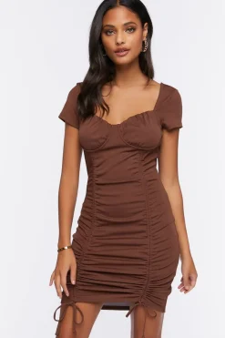 Ruched Sweetheart Mini Dress