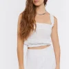 Ruffled Crochet Crop Top