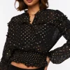 Ruffled Polka Dot Chiffon Top