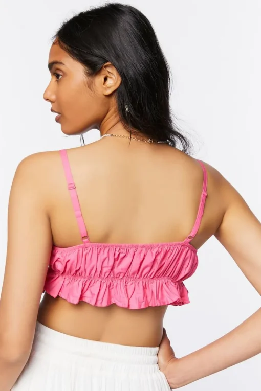 Ruffled Poplin Cropped Cami