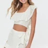 Ruffled Self-Tie Wrap Skort
