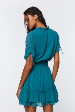 Ruffle-Hem Mini Dress