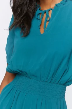 Ruffle-Hem Mini Dress