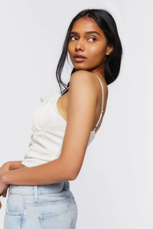 Ruffle-Trim Cropped Cami