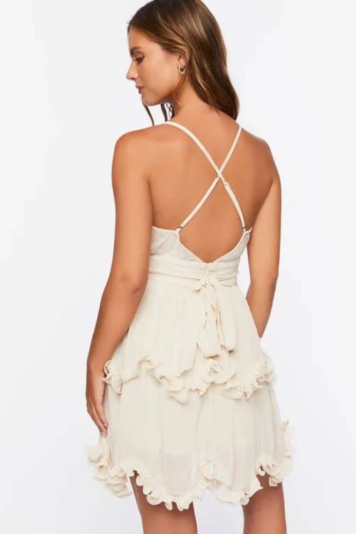 Ruffle-Trim Mini Dress