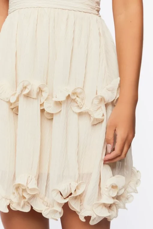 Ruffle-Trim Mini Dress