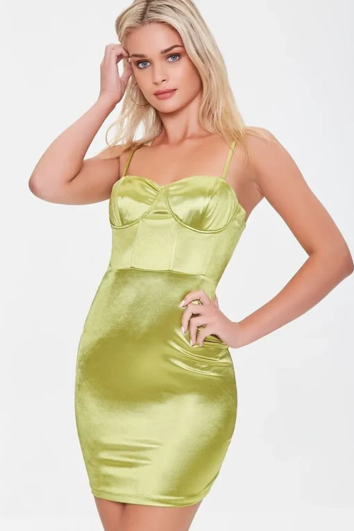 Satin Bodycon Mini Dress