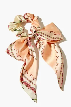 Satin Bow Tie Scrunchie