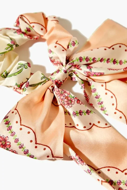 Satin Bow Tie Scrunchie