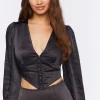 Satin Bustier Crop Top