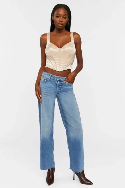 Satin Bustier Crop Top